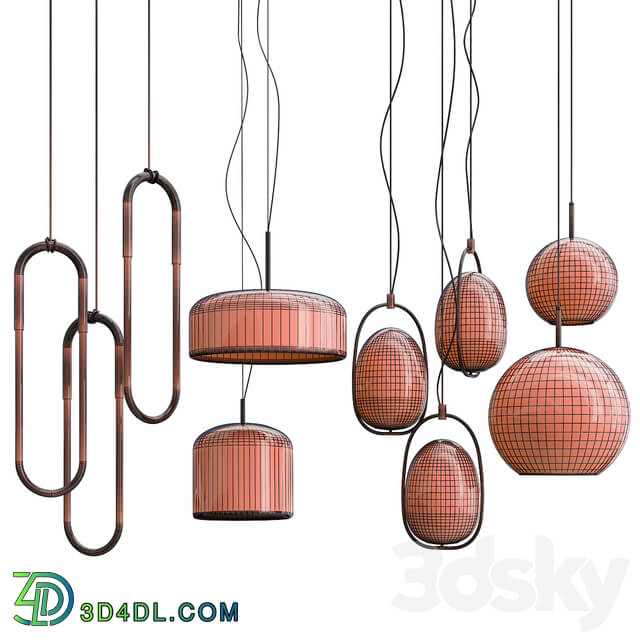 Collection ofminimalist pendants 2 Pendant light 3D Models