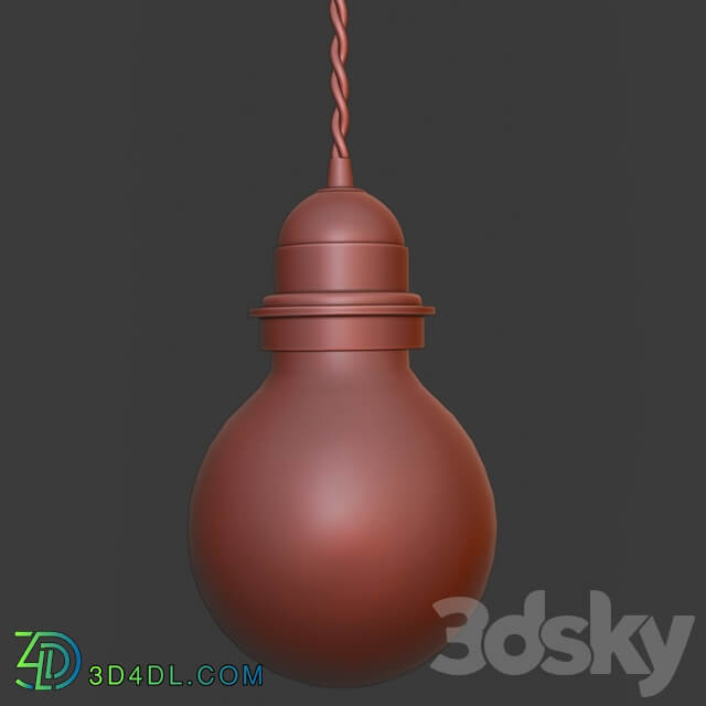 HK Living Wicker Hanging Lamp Triangle Natural Pendant light 3D Models