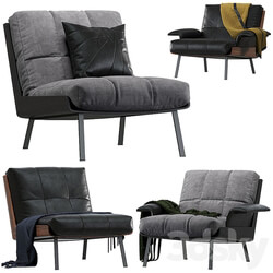 Daiki armchair by Minotti 2 version 3D Models 