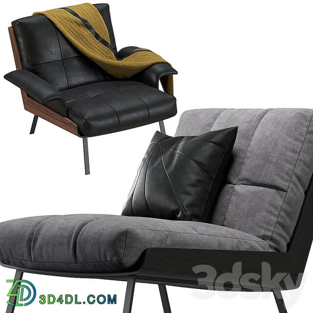 Daiki armchair by Minotti 2 version 3D Models