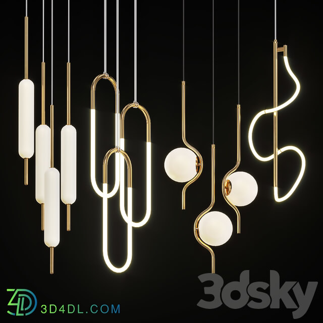 Collection of pendant lights Lampatron 1 Pendant light 3D Models