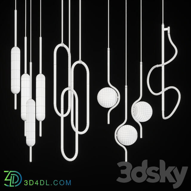 Collection of pendant lights Lampatron 1 Pendant light 3D Models