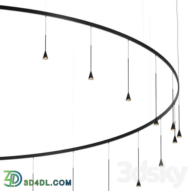 Skybell Circular by Bover Pendant light 3D Models