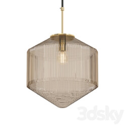 Clear glass pendant gold Pendant light 3D Models 