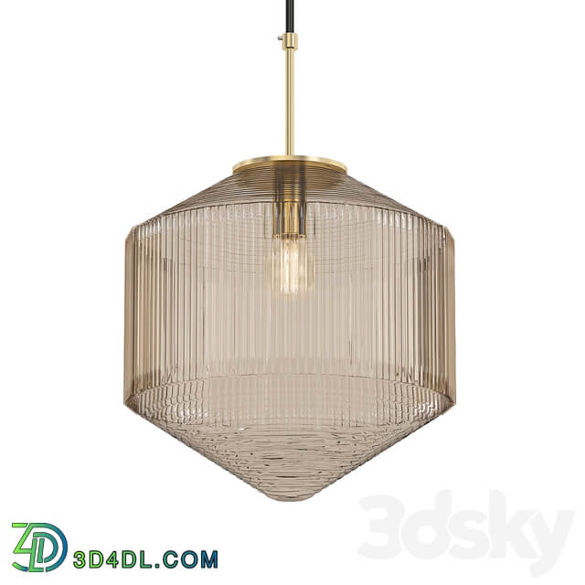 Clear glass pendant gold Pendant light 3D Models