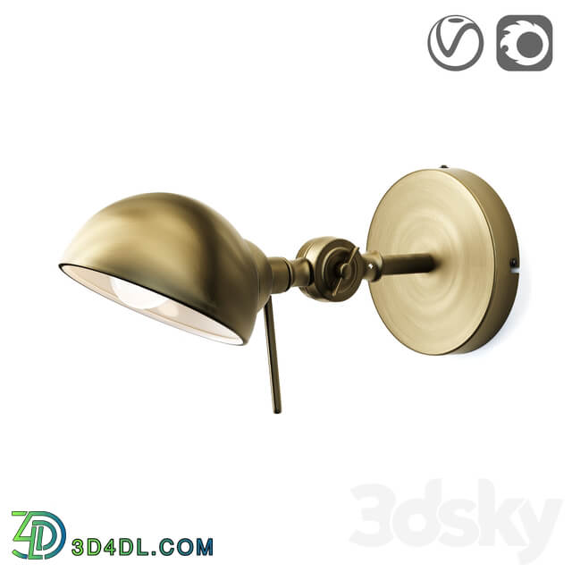 Metal wall lamp Kikan