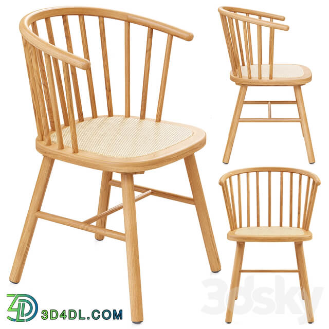 Zara Home The ash wood chair with rattan seat