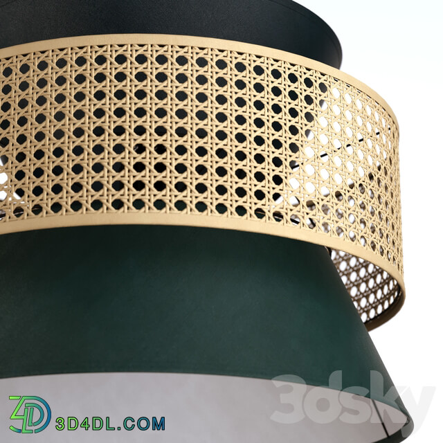 Wicker lampshade for DOLKIE chandelier Pendant light 3D Models