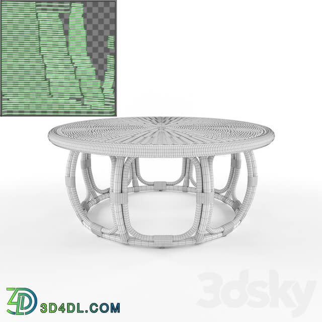 Anguilla Rattan Coffee Table