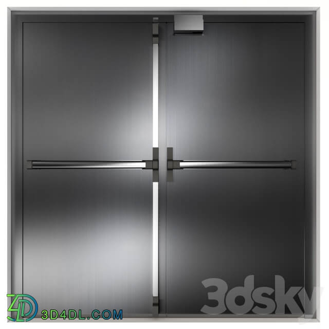 Metal swinging fire doors