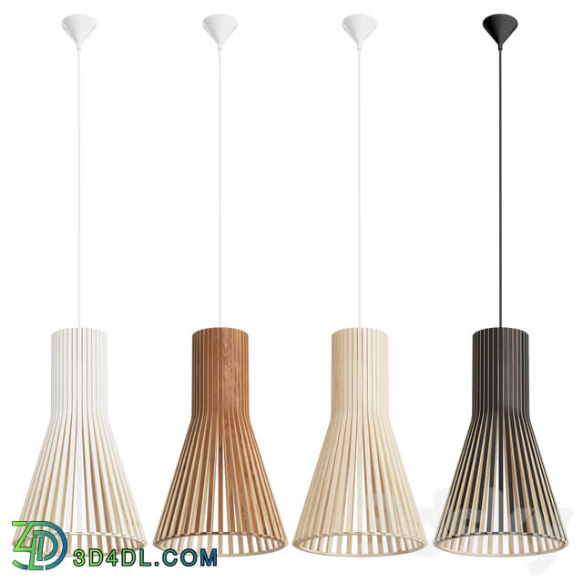 Secto Design Wooden Lamps Pendant light 3D Models