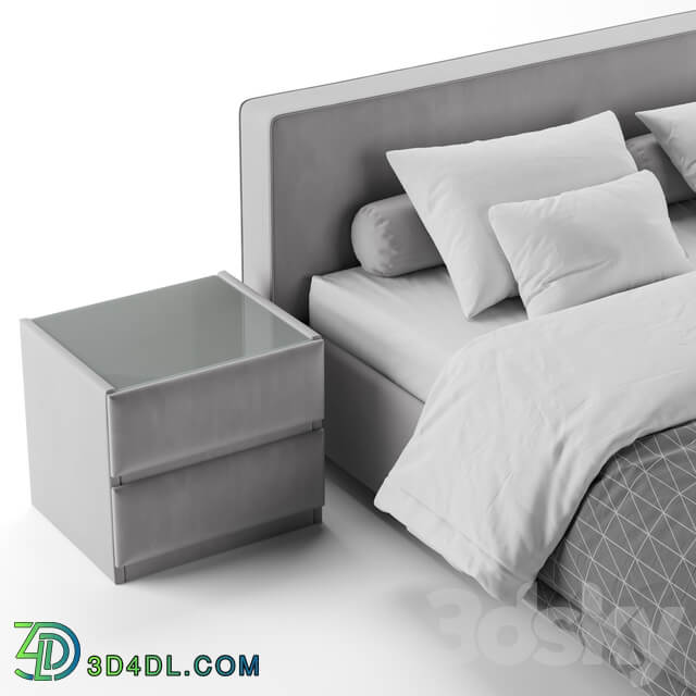 Bed Luiza Grand bed with Oscar side tables