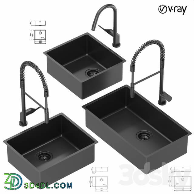 Collection of kitchen sinks 01