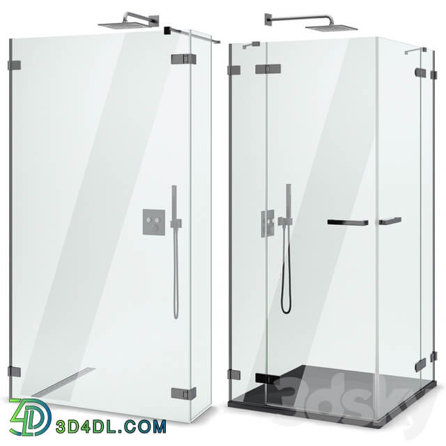 Shower enclosures and doors Radaway Arta black set 103