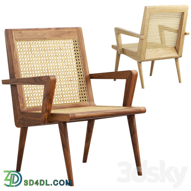 Mid century cane chair