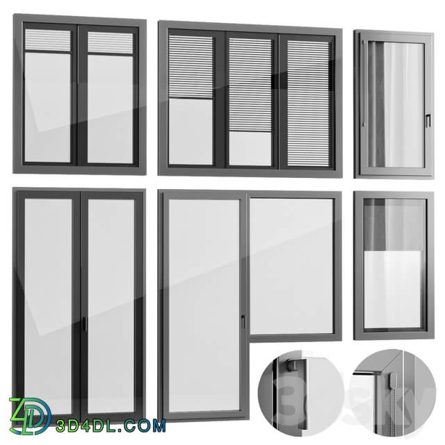 Windows with built in blinds Finstral