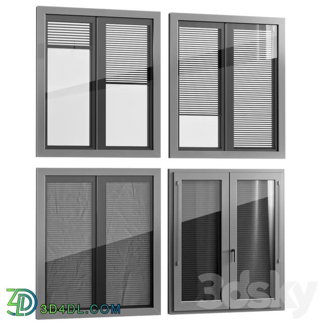 Windows with built in blinds Finstral