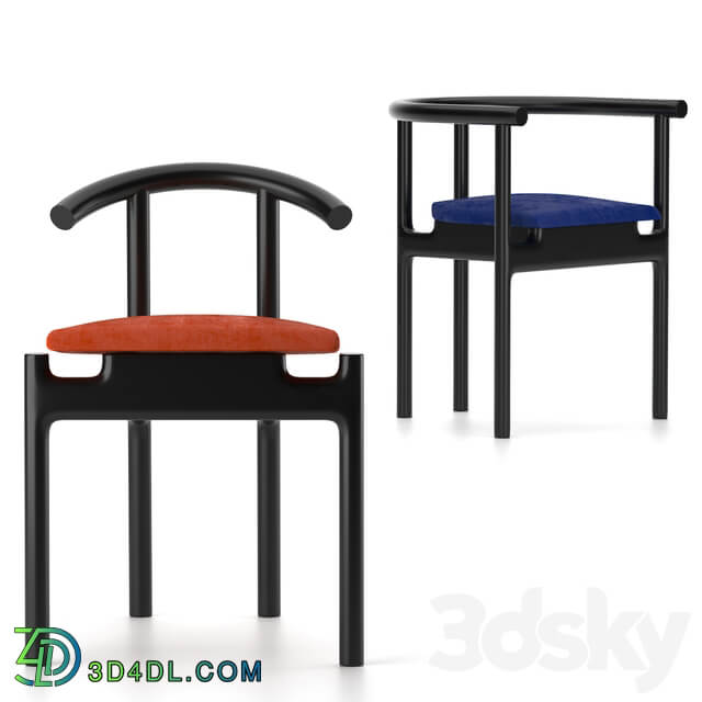 Unika Moblar Inge black velvet Hans black velvet Dining chair stool
