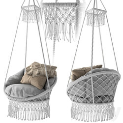 Other soft seating Deluxe Macrame Chair with Fringe 