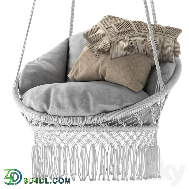 Other soft seating Deluxe Macrame Chair with Fringe