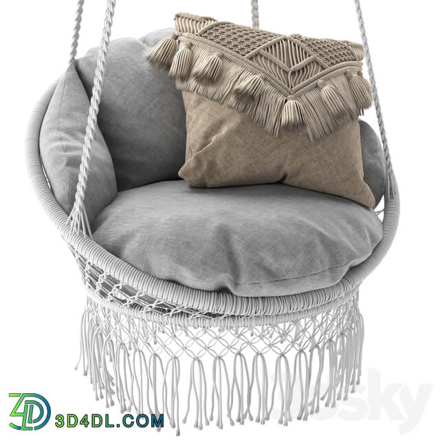 Other soft seating Deluxe Macrame Chair with Fringe