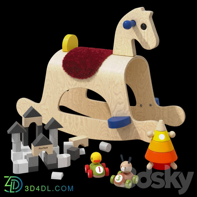 Set of Wooden Toys Plan Toys