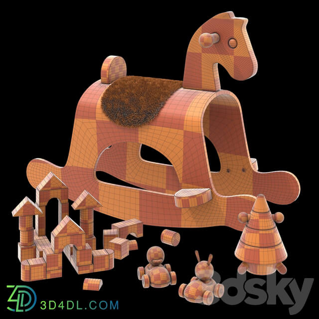 Set of Wooden Toys Plan Toys