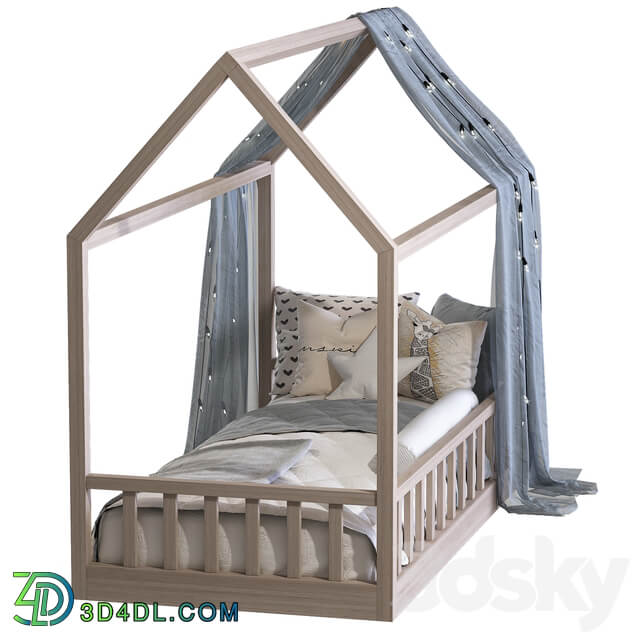 Children 39 s bed in the form of a house