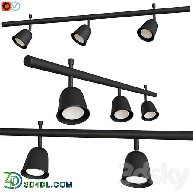 IKEA SKURUP Ceiling tire Pendant light 3D Models