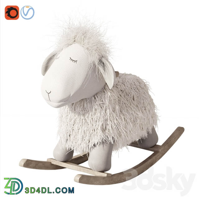 Rocking Lamb chair toy Rocker for Kids 3D Models