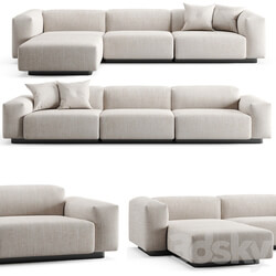Vitra Soft Modular 3 Seat Longue Sofa 