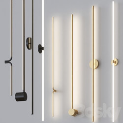 Minimalistic thin Wall lamps set 