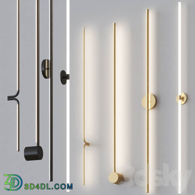 Minimalistic thin Wall lamps set