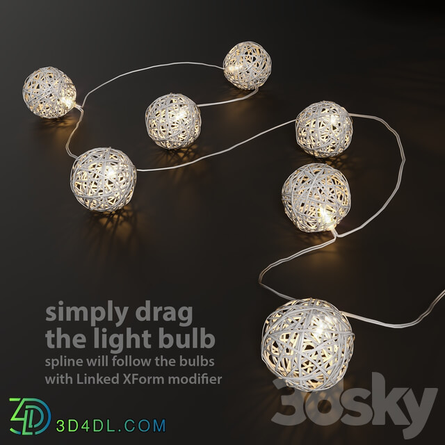 Editable garland lights set 3