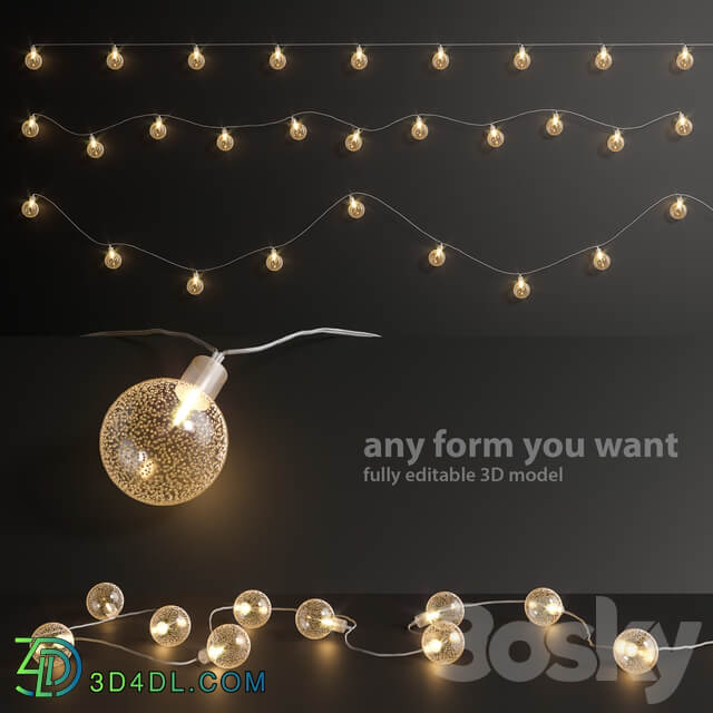 Editable garland lights set 5