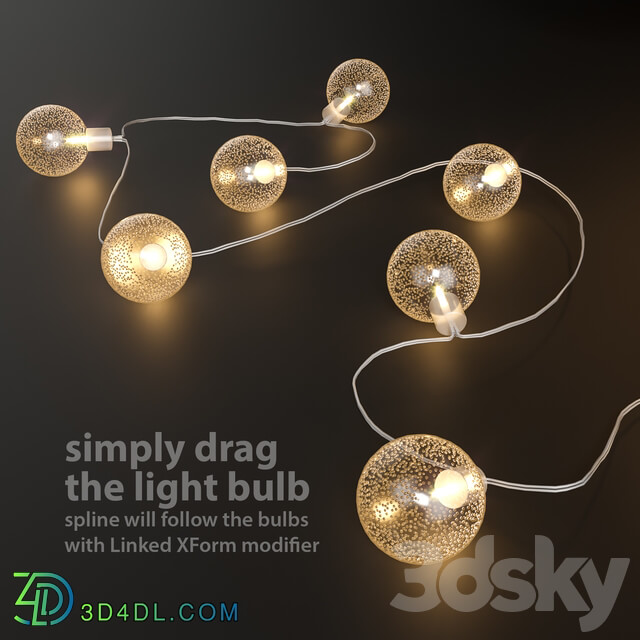 Editable garland lights set 5