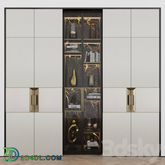 Wardrobe Display cabinets Art Nouveau wardrobe 01