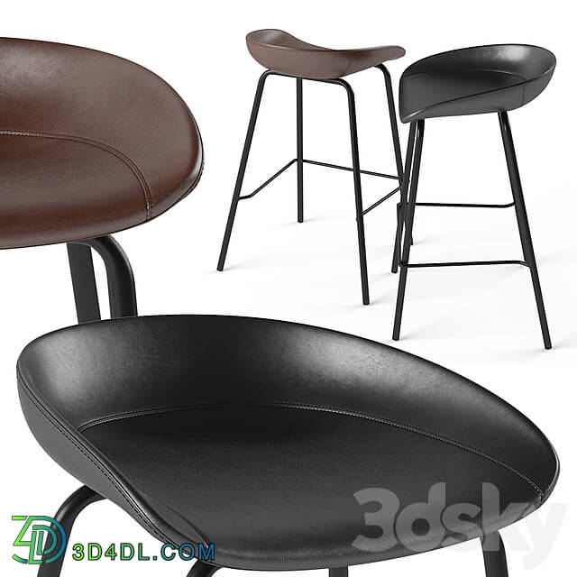 ZEIL Lowback Kitchen bar and counter stool 3D Models