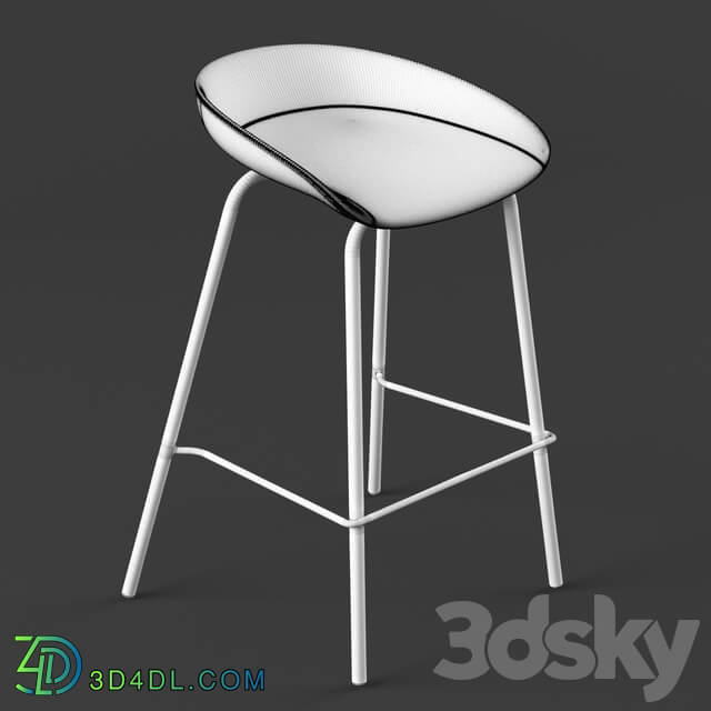 ZEIL Lowback Kitchen bar and counter stool 3D Models