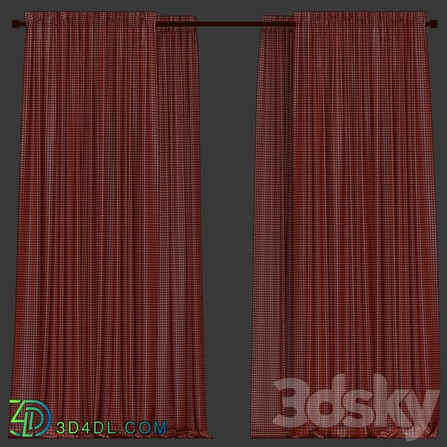 Curtains with tulle