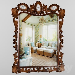 Mirror with wooden frame 