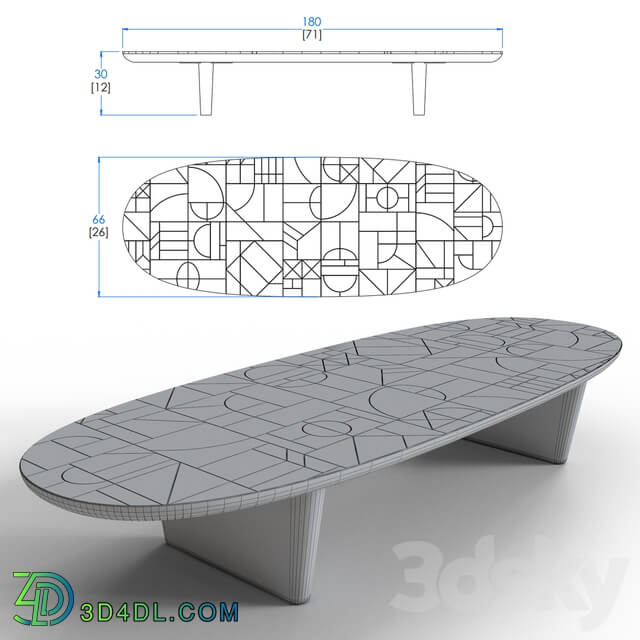 Roche Bobois Patchwork cocktail table