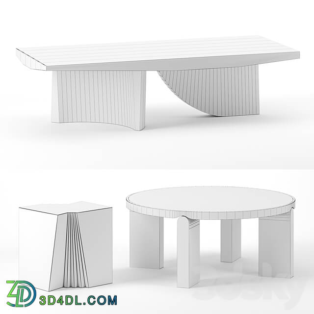 Coffee tables set by Christophe Delcourt