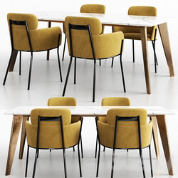 Table Chair CB2 Dinning Set 8 