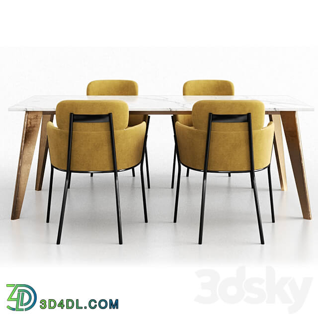 Table Chair CB2 Dinning Set 8