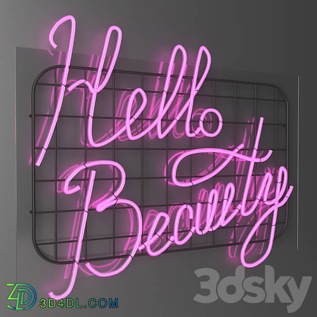 Neon sign Hello beauty