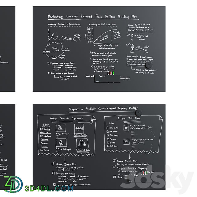 Miscellaneous PolyVision WhiteBoard BlackBoard Sans Serif Flow Set1