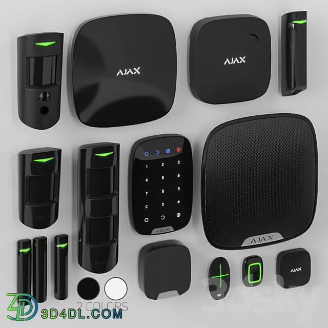 Security alarm system Ajax Miscellaneous 3D Models