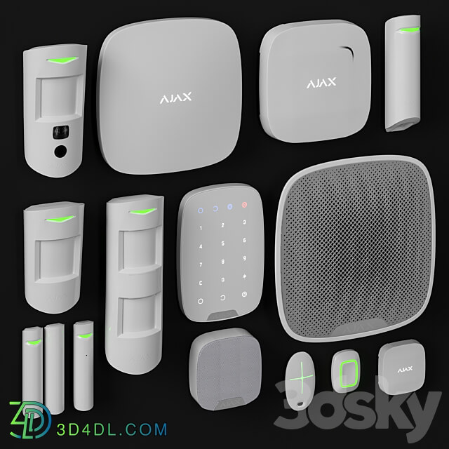 Security alarm system Ajax Miscellaneous 3D Models