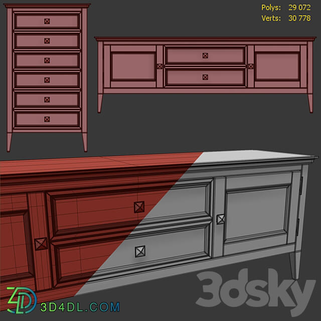 Sideboard Chest of drawer Chest of drawers and TV stand RFS Brooklyn. Tvstand dresser by MebelMoscow